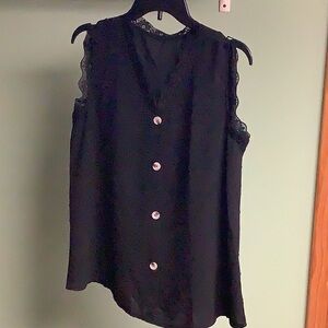 Black button up blouse